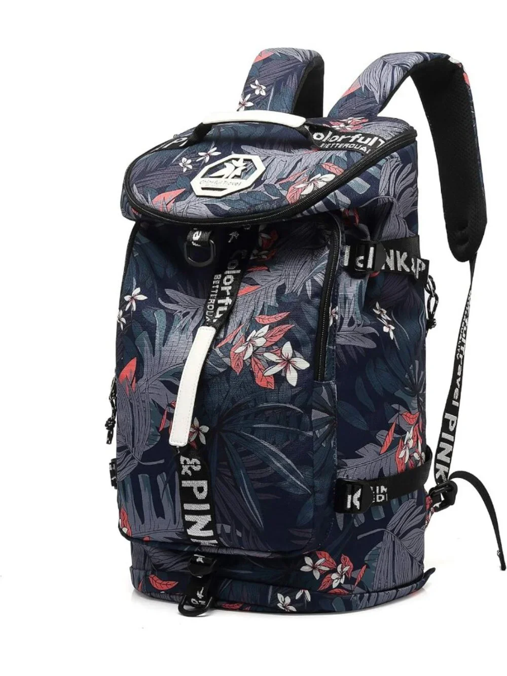 Waterproof 4-Way Gym Duffle Backpack with Shoe Compartment for Travel & Hiking